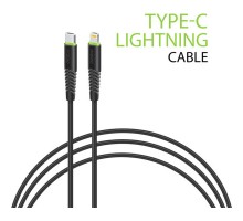 Дата кабель USB-C to Lightning 1.2m CBFLEXTL1 18W black Intaleo (1283126542459)