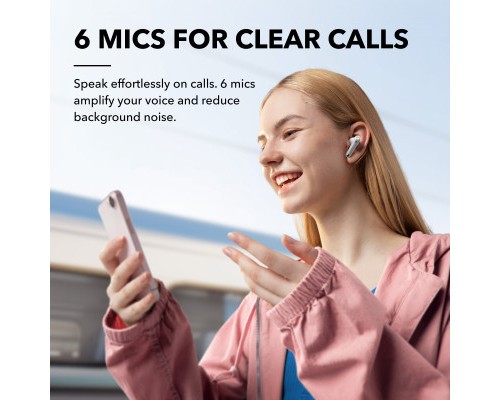 Навушники Anker SoundСore Liberty 4 NC Clear White (A3947G21)