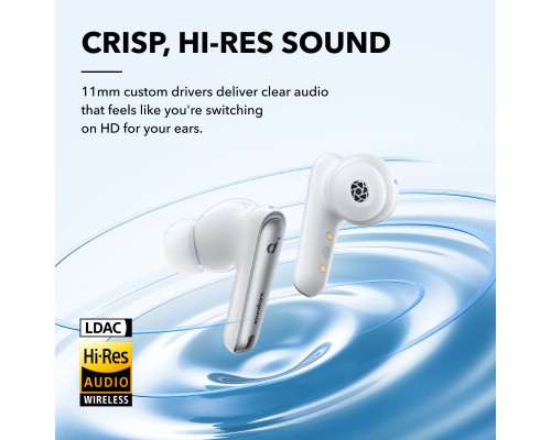 Навушники Anker SoundСore Liberty 4 NC Clear White (A3947G21)