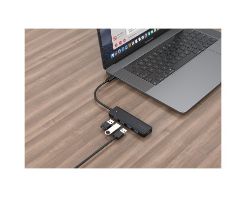 Концентратор Gembird 4 ports USB 3.1,USB-C, USB-C PD (UHB-CM-U3P4P-01)