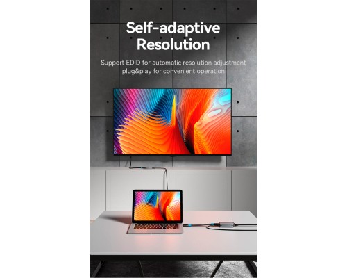 Адаптер HDMI via UTP up to 60m w/Power adapter(RX/TX) V1.4 1080p 60Hz 3D DD7.1 Vention (AKGH0-EU)