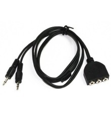 Кабель мультимедійний подовжувач Jack 3.5mm папа/ 3х3.5mm мама Cablexpert (CC-MIC-1)