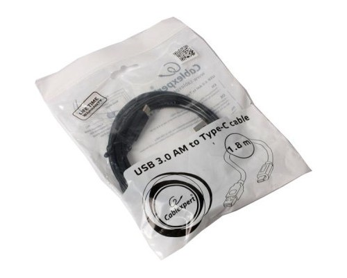 Дата кабель USB 3.0 AM to Type-C 1.8m Cablexpert (CCP-USB3-AMCM-6)