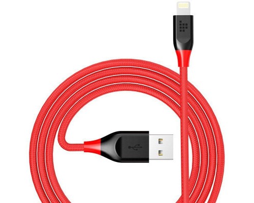 Дата кабель USB 2.0 AM to Lightning 1.2m MFi 19AWG Nylon Red Tronsmart (210342)