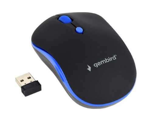 Мишка Gembird MUSW-4B-03-B Black+Blue (MUSW-4B-03-B)
