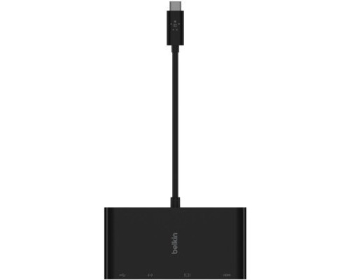 Перехідник Belkin USB-C to Ethernet, HDMI, VGA, USB-A, black (AVC005BTBK)