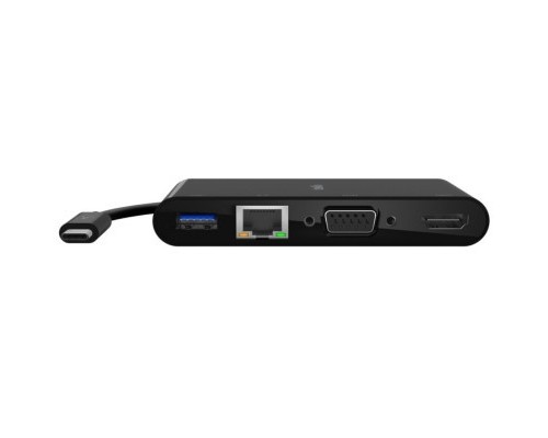 Перехідник Belkin USB-C to Ethernet, HDMI, VGA, USB-A, black (AVC005BTBK)