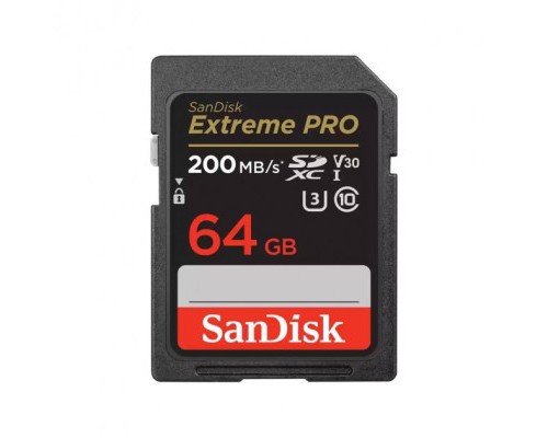 Карта пам'яті SanDisk 64GB SD class 10 UHS-I U3 V30 Extreme PRO (SDSDXXU-064G-GN4IN)