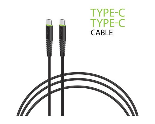 Дата кабель USB-C to USB-C 1.2m CBFLEXTT1 18W black Intaleo (1283126504082)
