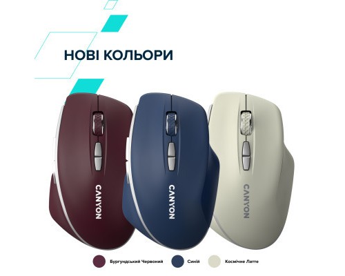 Мишка Canyon MW-21 Wireless Blue LED Cosmic Latte (CNS-CMSW21CL)