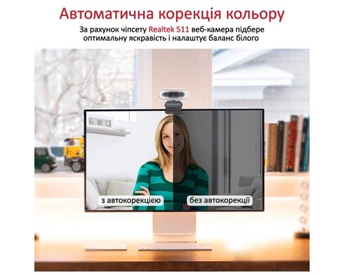 Веб-камера Promate ProCam-3 FullHD USB Black/Silver (procam-3.black)