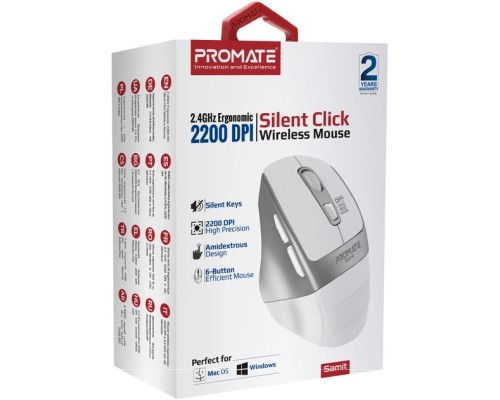 Мишка Promate Samit Wireless White (samit.white)