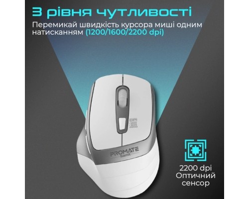 Мишка Promate Samit Wireless White (samit.white)
