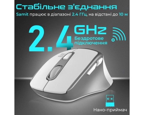 Мишка Promate Samit Wireless White (samit.white)