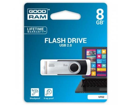 USB флеш накопичувач Goodram 8GB Twister Black USB 2.0 (UTS2-0080K0R11)