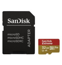 Карта пам'яті SanDisk 32GB microSDHC V30 A1 UHS-I U3 4K Extreme (SDSQXAF-032G-GN6MA)