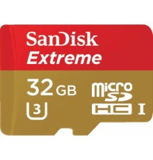 Карта пам'яті SanDisk 32GB microSD class 10 V30 A1 UHS-I U3 Extreme Action (SDSQXAF-032G-GN6AA)