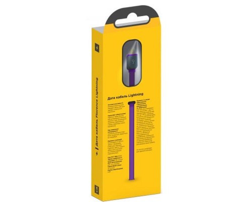 Дата кабель USB 2.0 AM to Lightning 1.0m Color Purple Florence (FDC-L1-2P)