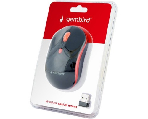 Мишка Gembird MUSW-4B-03-R Black+Red (MUSW-4B-03-R)