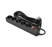 Мережевий фільтр живлення Patron 5.0 m, 3*1.5mm2 (SP-1655) 5 розеток BLACK (EXT-PN-SP-1655)