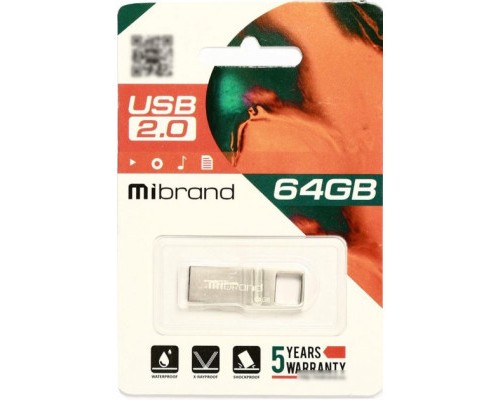 USB флеш накопичувач Mibrand 64GB Shark Silver USB 2.0 (MI2.0/SH64U4S)