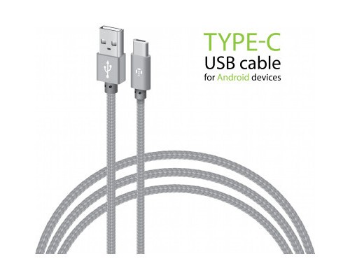 Дата кабель USB 2.0 AM to Type-C 1.0m CBGNYT1 grey Intaleo (1283126489136)