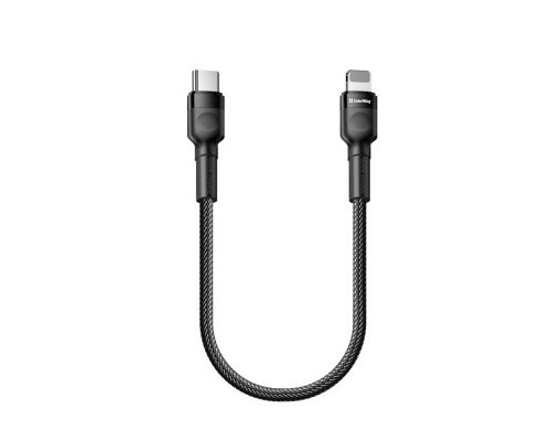 Дата кабель USB-C to Lightning 0.3m 3А black ColorWay (CW-CBPDCL054-BK)