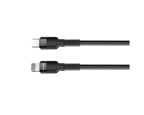 Дата кабель USB-C to Lightning 0.3m 3А black ColorWay (CW-CBPDCL054-BK)