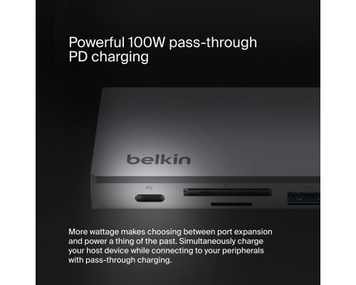 Концентратор USB-C 7in1 Ethernet Multiport Dock Belkin (INC009BTSGY)