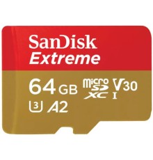 Карта пам'яті SanDisk 64GB microSD class 10 UHS-I U3 V30 Extreme (SDSQXAH-064G-GN6MN)
