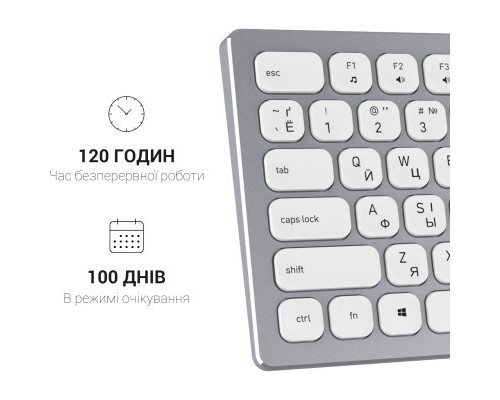 Клавіатура OfficePro SK1550 Wireless White (SK1550W)