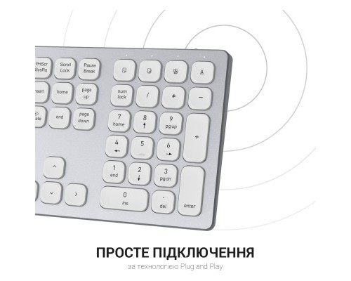 Клавіатура OfficePro SK1550 Wireless White (SK1550W)