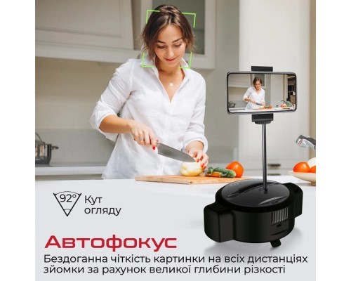 Веб-камера Promate Vision-HD з функцією гучного зв'язку Black (vision-hd.black)