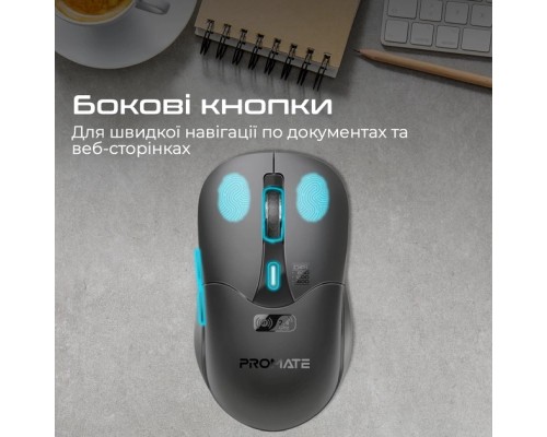 Мишка Promate Samo Wireless/Bluetooth Black (samo.black)