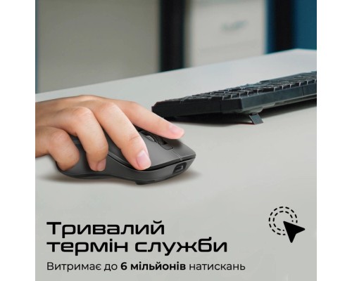 Мишка Promate Samo Wireless/Bluetooth Black (samo.black)