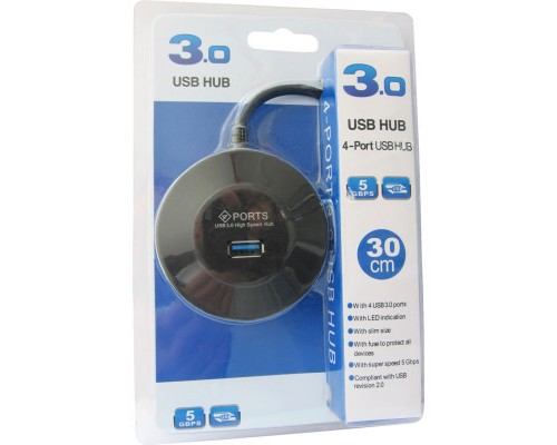 Концентратор Maiwo USB Type-A to 4х USB3.0 30cm (KH304-A)