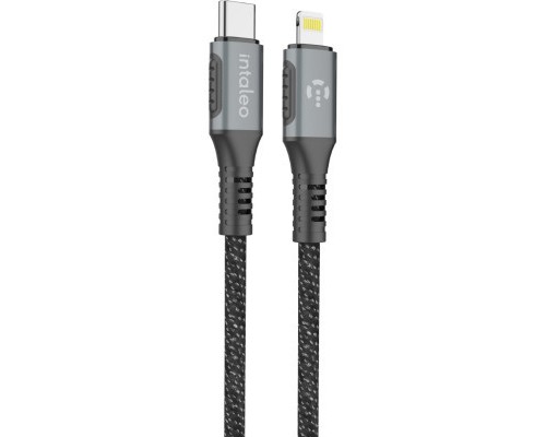Дата кабель USB-C to Lightning 1.2m CBGPD30WTL1 30W grey Intaleo (1283126518089)