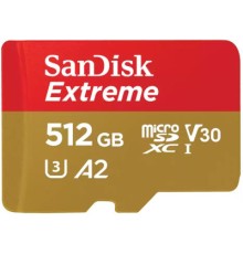 Карта пам'яті SanDisk 512GB microSD class 10 UHS-I U3 V30 Extreme (SDSQXAV-512G-GN6MN)