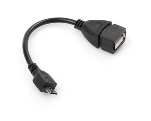 Дата кабель OTG USB 2.0 AF to Micro 5P Vinga (VCPDCOTGMBK)