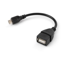 Дата кабель OTG USB 2.0 AF to Micro 5P Vinga (VCPDCOTGMBK)