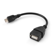 Дата кабель OTG USB 2.0 AF to Micro 5P Vinga (VCPDCOTGMBK)