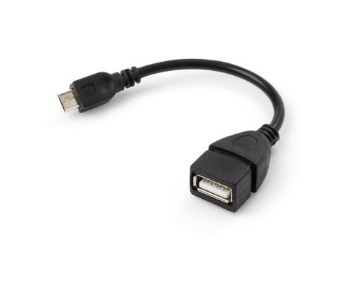 Дата кабель OTG USB 2.0 AF to Micro 5P Vinga (VCPDCOTGMBK)