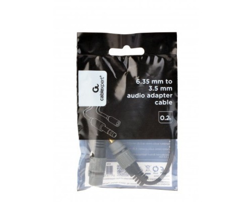 Перехідник 6.35мм M / F 3.5 мм Cablexpert (A-63M35F-0.2M)