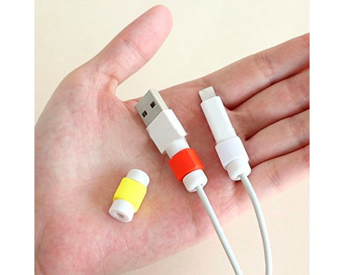 Тримач для кабелю Extradigital Cable Clips Savior for Aplle iPhone, захист від заломів, Red (KBC1738)