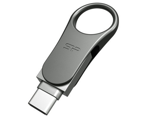 USB флеш накопичувач Silicon Power 128 GB DriveMobile C80 USB 3.1 + Type-C Silver (SP128GBUC3C80V1S)