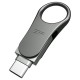 USB флеш накопичувач Silicon Power 128 GB DriveMobile C80 USB 3.1 + Type-C Silver (SP128GBUC3C80V1S)