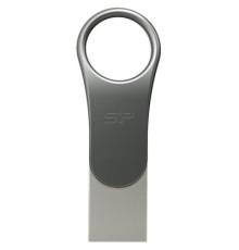 USB флеш накопичувач Silicon Power 128 GB DriveMobile C80 USB 3.1 + Type-C Silver (SP128GBUC3C80V1S)