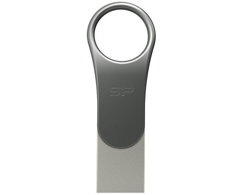 USB флеш накопичувач Silicon Power 128 GB DriveMobile C80 USB 3.1 + Type-C Silver (SP128GBUC3C80V1S)