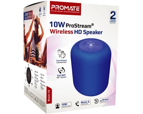 Акустична система Promate Boom-10 Blue (boom-10.blue)