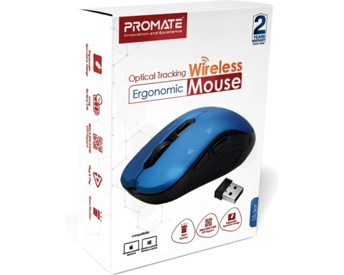 Мишка Promate Slider Wireless Blue (slider.blue)